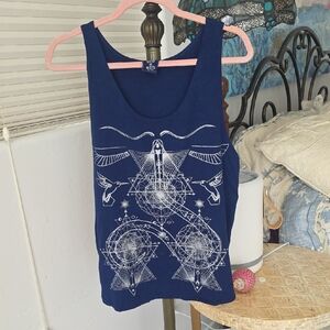 Omva Organics Navy Bamboo Blend Tank Top